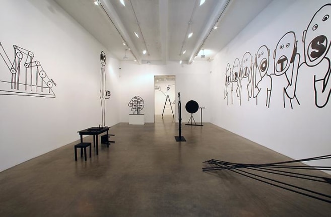 "Small Brain Big Stomach," installation view, 2009. Metro Pictures, New York.