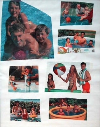 Mike Kelley, Timothy Leary's Family Counseling Center, 1995. Collage on paper, 14 x 10-5/8 inches. MP 9534