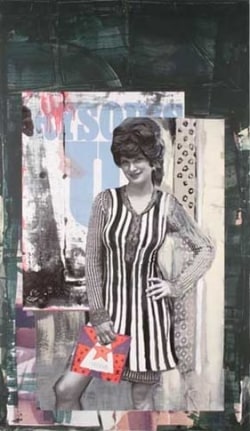 Moskwa Record Cover, 2006. Acrylic and collage on canvas, 98 x 55 inches (248.9 x 139.7 cm).