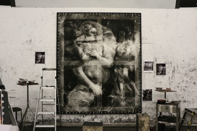 The finished work at Robert Longo's Studio.