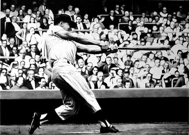 Robert Longo, 61*, 2004. Charcoal on mounted paper, 61 x 85 inches. MP 646