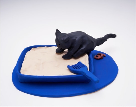 Even Cats Make Mistakes, 2017, 7 ceramic sculptures, 4.72 x 14.17 x 11.42 inches (12 x 36 x 29 cm)