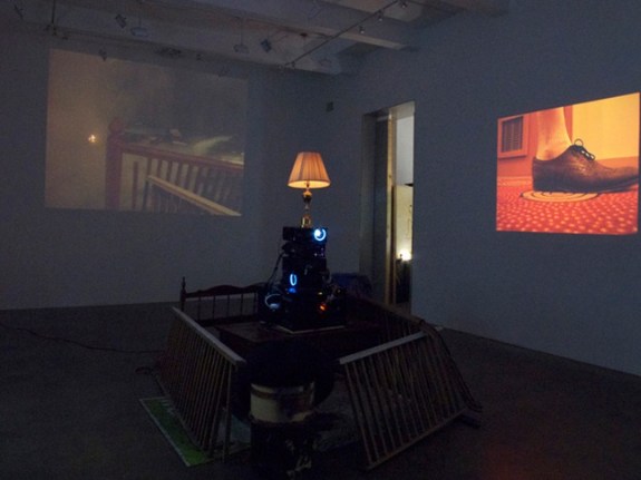 Grundlegung Zur Krankisch Grundrisse Kopf bis Magen Innere Wirkung Natur Kapputt Aus Gemacht, 2011. Four-channel film and mixed media, dimensions variable. MP 26