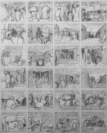 Study for Teenagers Talking, 1988. Pencil on paper, 17 x 14 inches. MP D-54