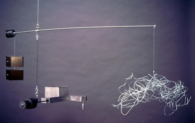 Repressed Spatial Relationships Rendered as Fluid, No. 4: Stevenson Junior High and Satellites, 2002. Aluminum, steel, wire, plexi-glass. MP 02-16