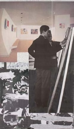 Museum, 2006. Acrylic and collage on canvas, 98 x 55 inches (248.9 x 139.7 cm).