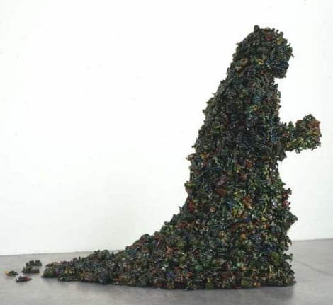 Heap, 2005. Styrofoam, plastic spray paint, resin, metal rods, 64 x 24 x 77 inches (162.6 x 61 x 195.6 cm). MP 161