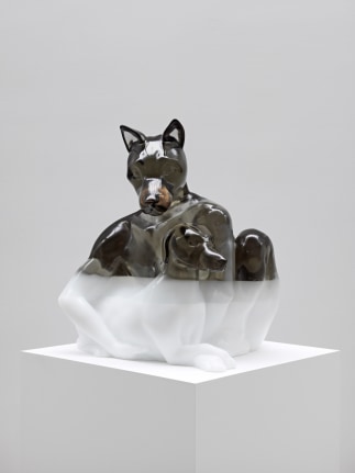 Hundemensch, 2018. Polyurethane and pigment,&nbsp;20 7/8 x 20 1/2 x 22 13/16 inches (53 x 52 x 58 cm).