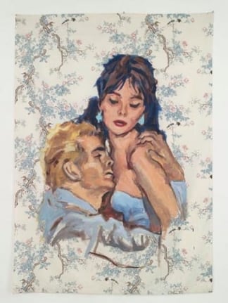 Untitled, 1986. Acrylic on twin bedsheet, 96 x 68 inches (243.8 x 172.7 cm). MP 13