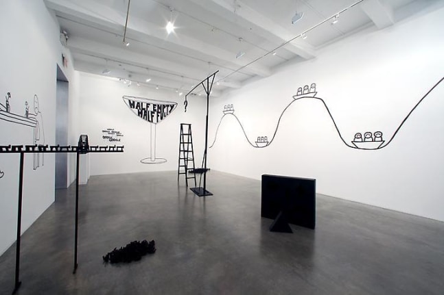 "Small Brain Big Stomach," installation view, 2009. Metro Pictures, New York.