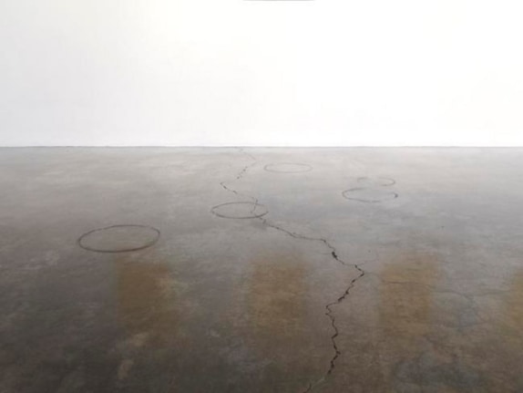 Phantom pillars by Andy Hope 1930, 2010, installation view. Metro Pictures, New York.