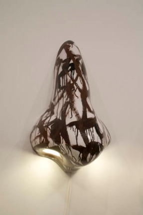 Nose Sculpture Wall Sconce (AbEx Color 2), 2007. Molded plastic, lightbulbs, wiring, 35 x 20-1/2 x 16 inches (88.9 x 49.5 x 40.6 cm). MP 220