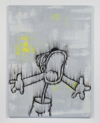 Gary Simmons painting Screaming Into The Ether