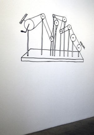 Question / Answer, 2009. Wall drawing. 47-1/2 x 81 inches (118.1 x 205.7 cm). MP 62