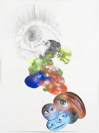 Untitled, 2006. Collage and acrylic on paper, 28 x 22 inches (71 x 55.8 cm). MP D 563
