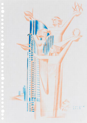 Untitled, 2016. Color pencil on paper, 29.6 x 21 cm.