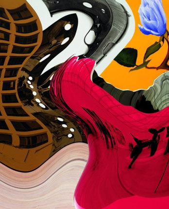 Louise Lawler photograph 'Egg and Gun (distorted for the times, unhinged)'