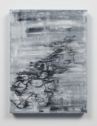 Gary Simmons painting Running Away