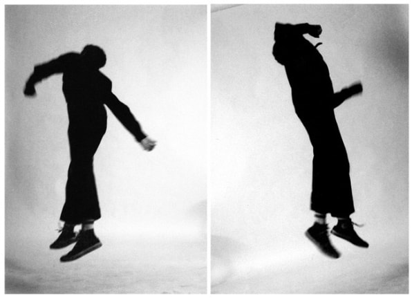 Robert Longo, Untitled (Men in the Cities), 1976 / 2009. Set of two black and white photos, 20 x 16 inches (paper) (50.8 x 40.6 cm). Edition of 10. MP P-24