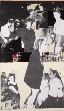 Kontrola, 2006. Acrylic and collage on canvas, 98 x 55 inches (248.9 x 139.7 cm).
