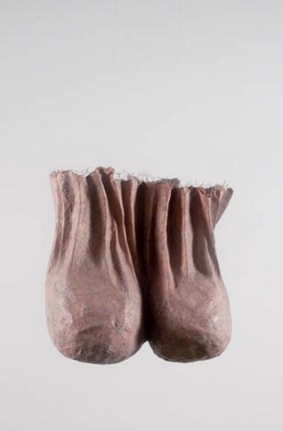 Dream Object (Hanging Testicle), 2007. Paper, chicken wire, foam, acrylic paint, 26 x 24-1/2 x 15 inches (Hanging Testicle) (66 x 59.7 x 38.1 cm). MP 194