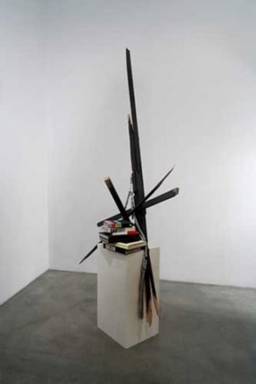 Night Reading, 2007. Wood, paper, 95 x 24 x 37 inches (241.3 x 61 x 94 cm). MP 11