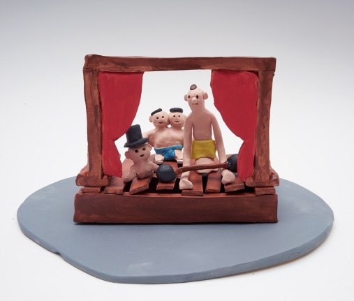 Freak Show, 2017, 15 ceramic sculptures, 6.3 x 11.81 x 9.06 inches (16 x 30 x 23 cm)