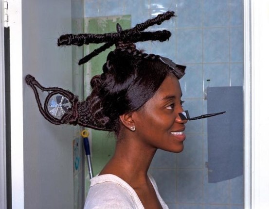 Helicopter Hair, 2008. Mounted c-print on 6mm sintra, framed, 60 x 75 inches (152.4 x 190.5 cm). MP P-50
