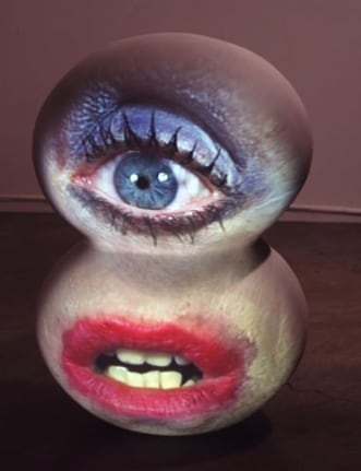 Cyc, 2003. Fiberglass Sculpture and DVD Projection, 33 X 27 x 22 inches. MP 350
