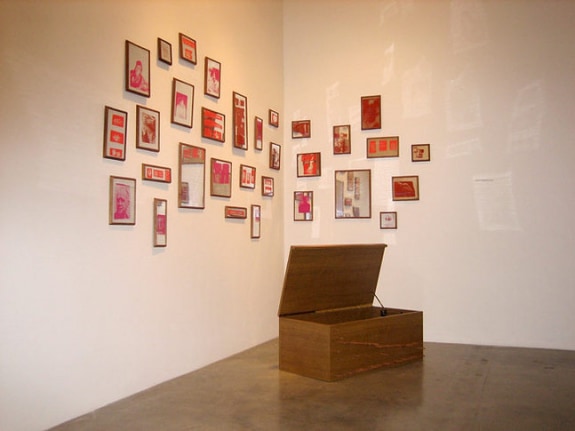 Martin Kippenberger, 35 Mirror Babies, 1989. Silkscreen on mirror; wooden box
