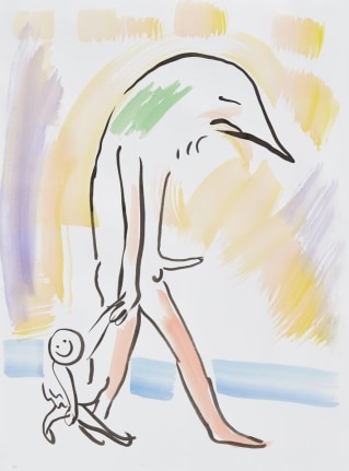 Study for Sad Dad, 2015. Watercolor on paper mounted to dibond, 29 3/8 x 21 1/2 inches (74.6 x 54.6 cm).