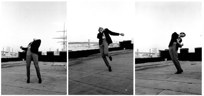 Robert Longo, Untitled (Men in the Cities), 1979 / 2009. Set of three black and white photos, 20 x 16 inches (paper) (50.8 x 40.6 cm). Edition of 10. MP P-22