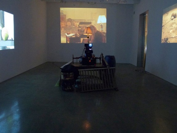 Grundlegung Zur Krankisch Grundrisse Kopf bis Magen Innere Wirkung Natur Kapputt Aus Gemacht, 2011. Four-channel film and mixed media, dimensions variable. MP 26