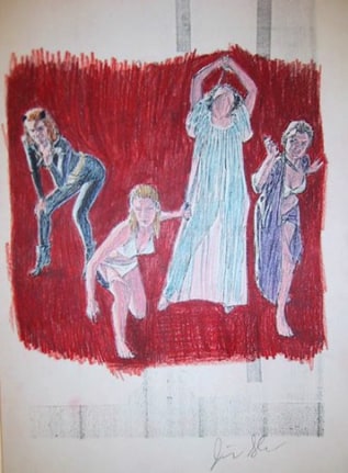 Study for Anima #4 (Fury), 1987. Color Xerox, 14 x 8 1/2 inches. MP D-316
