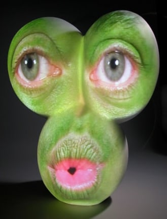 Coo, 2003. Fiberglass Sculpture and DVD Projection,