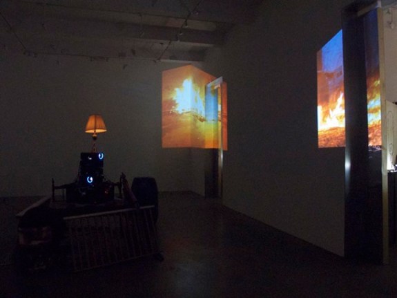 Grundlegung Zur Krankisch Grundrisse Kopf bis Magen Innere Wirkung Natur Kapputt Aus Gemacht, 2011. Four-channel film and mixed media, dimensions variable. MP 26