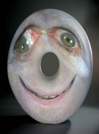 Sug, 2003. Fiberglass Sculpture and DVD Projection, 46 X 32 x 16 inches. MP 364
