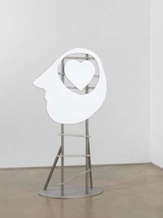 Heart, 2015. stainless steel and chromed brass. 72 1/8 x 36 3/4 inches (183.1 x 93.1 cm).