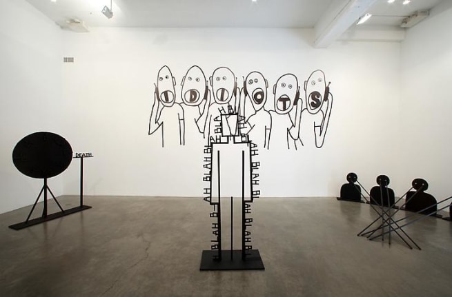 "Small Brain Big Stomach," installation view, 2009. Metro Pictures, New York.