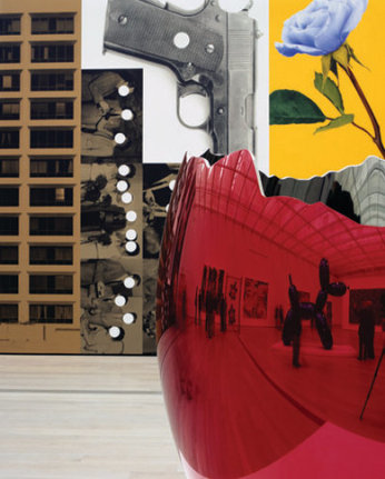 Egg and Gun, at Large, 2008. Cibachrome face mounted to plexi on museum box, 28 9/16 x 22 15/16 inches (72.5 x 58.3 cm). Edition of 5. MP 611