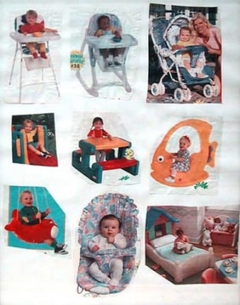 Mike Kelley, Trained for Confinement, 1995. Collage on paper, 14 x 10-5/8 inches. MP 9529