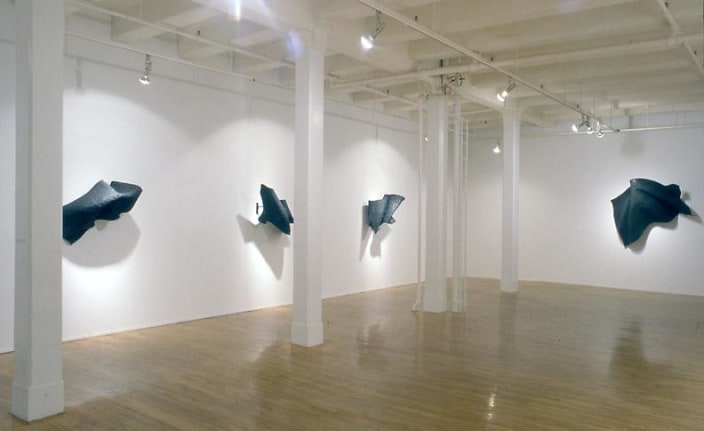 &quot;Black Flags,&quot; installation view, 1990. Metro Pictures, New York.