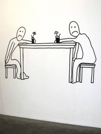 Not Even a Drink Makes it Better, 2009. Wall drawing, 57 x 98 inches (144.8 x 248.9 cm). MP 67