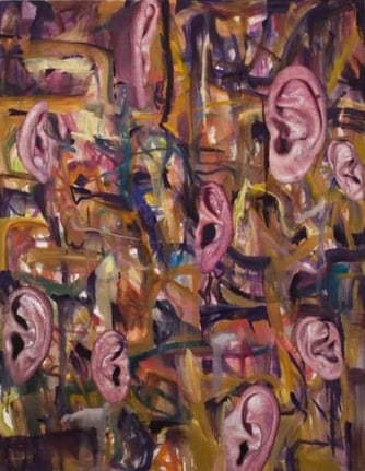 Ear Painting 2, 2007. Oil on canvas, 62 x 48 inches (157.5 x 121.9 cm). MP 180