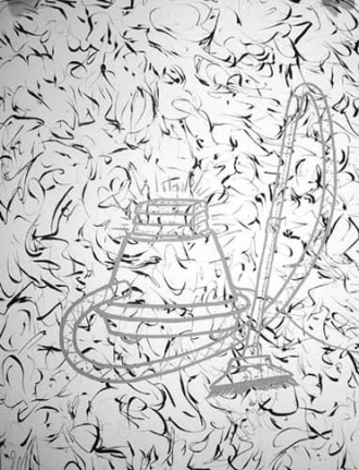 Untitled, 2003. Marker and paint pen on paper, 24 x 19 inches. MP D-350