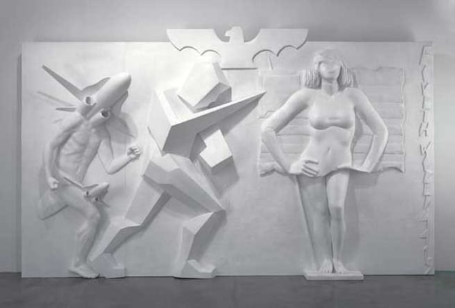 Fourth World 4419, 2007. Wood, polystyrene, polyurethane, epoxy resin, varnish, 196-7/8 x 116 x 31-1/2 inches (500 x 294.6 x 80 cm).