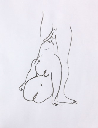 Tropics of Love, 2014. Ink on paper mounted to dibond, 25 1/8 x 19 1/4 inches (63.8 x 48.9 cm).