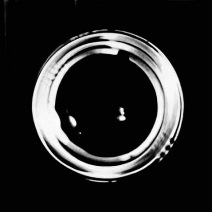 Untitled (giant peephole, exterior apartment door 1938), 2000. Charcoal on mounted paper, 48 x 48 inches (121.9 x 121.9 cm). MP D-409