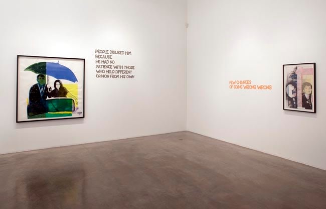 Paulina Olowska, installation view, 2009. Metro Pictures, New York.
