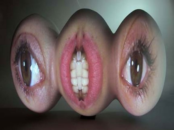 Baby, 2003. Fiberglass Sculpture and DVD Projection, 29 X 38 x 21 inches. MP 354